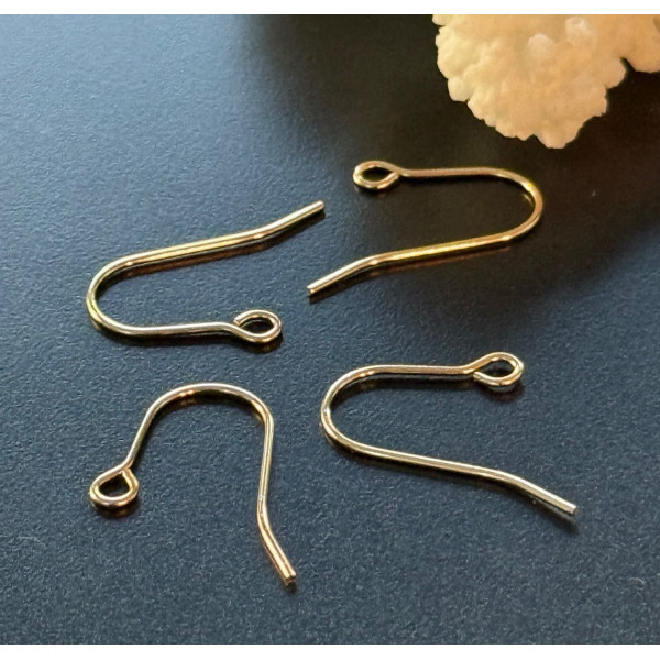 Crochets Boucles d'Oreille 18mm – Acier Inoxydable 304 Doré