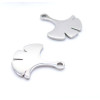 Pendentifs Feuille de Ginkgo 15 mm – Acier Inoxydable Argenté