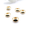 Perles Intercalaires Rondelles 4 par 2 mm – Acier Inoxydable  doré à l’or fin 24K
