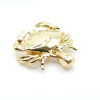 Pendentif avec bélière – Crabe 3D 17 mm – Laiton Doré à l’or fin 18K