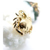 Pendentif avec bélière – Crabe 3D 17 mm – Laiton Doré à l’or fin 18K
