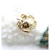 Pendentif avec bélière – Crabe 3D 17 mm – Laiton Doré à l’or fin 18K