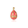 Pendentif Oeuf Résine Émaillée 23mm – Laiton Doré à l’Or Fin 18K