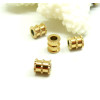 Perle Intercalaires Rondelles Tubes 6 mm – Acier Inoxydable 304 Doré à l'or fin 14K