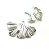 Pendentifs Feuille de Ginkgo biloba 30mm – Acier Inoxydable 304 Ionique Argenté
