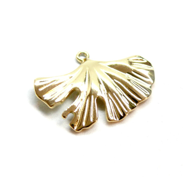 Pendentifs Feuille de Ginkgo biloba 30mm – Acier Inoxydable 304 Doré 18K Placage Ionique
