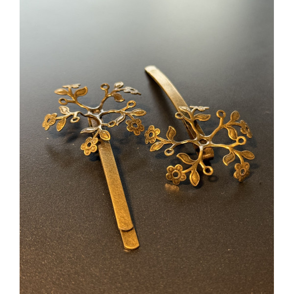 Supports Barrette Cerisier en Fleur 39x60mm – Finition Bronze