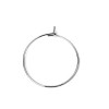 Boucles d’Oreilles Créoles Tiges 25 mm – Acier Inoxydable 316 – Finition Argentée
