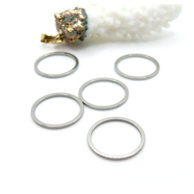 Pendentifs Connecteurs Ronds 16 mm – Acier Inoxydable 304