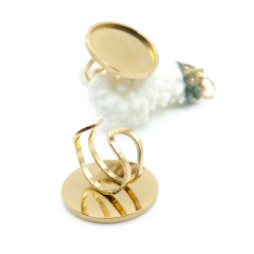 Support de Bague qualité extra 25mm – Acier Inoxydable 304 Doré