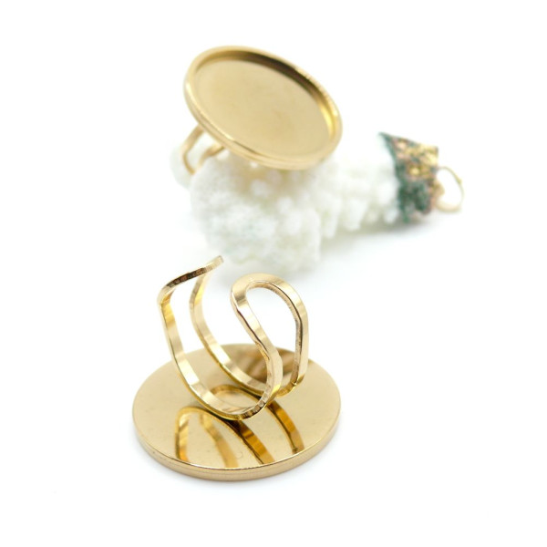 Support de Bague qualité extra 25mm – Acier Inoxydable 304 Doré