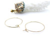 Boucles d'oreille Créoles Tiges 15mm – Acier Inoxydable 316L Doré 18K