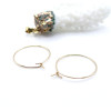 Boucles d’oreille Créoles Tiges 20mm – Acier Inoxydable 316L Doré 18K