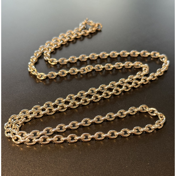 Sautoirs 70 cm Maille Rolo 5 par 4mm – Acier Inoxydable 304 Argent Platine