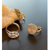 Support de Bague Ajustable pour Cabochon Rond 16 mm, Anneau Double – Acier Inoxydable 304 Argent