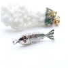 Pendentif Poisson 3D Articulé 40 mm – Cuivre Platinum