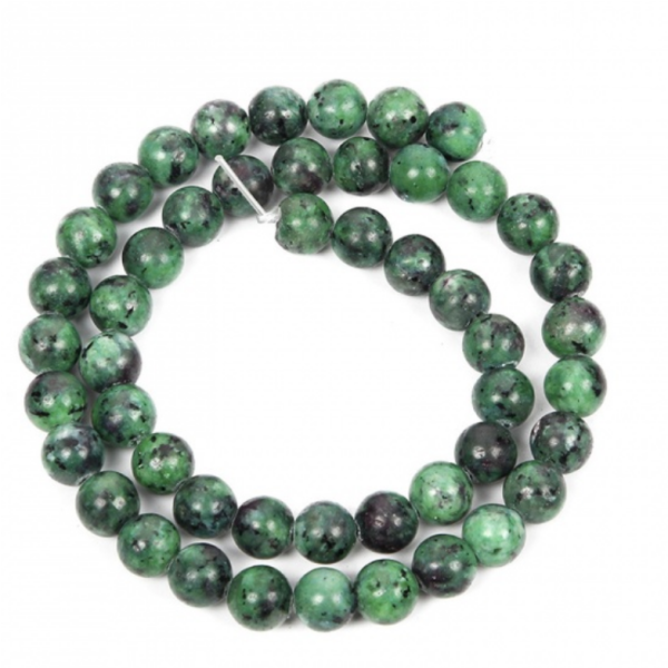 Perles Rondes 8mm Rubis Zoïsite ref 25