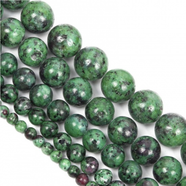 Perles Rondes 8mm Rubis Zoïsite ref 25