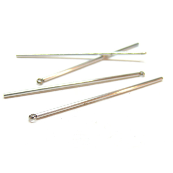 Pendentifs Tige Tube 52mm – Acier Inoxydable Argenté