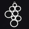 Pendentifs Multi Cercles 41mm, Acier Inoxydable 304 finition Argenté