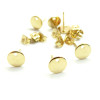 Boucles d’oreille  Puces 10 mm – Acier Inoxydable 304 – Doré à l’or fin 18K IONIQUE – Avec Embouts