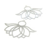 Estampes Pendentif Grande Feuille de Lotus 38mm – Acier Inoxydable  Argenté