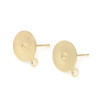 Supports de Boucle d'oreille Puce 10mm avec attache – Acier Inoxydable Doré