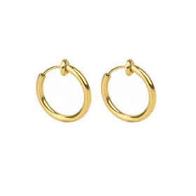 Créoles Clips 14 par 2mm – Acier Inoxydable 304 Doré