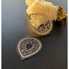 Estampes Pendentifs Filigrane Mandala goutte  35 mm – Métal Argenté