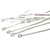OFFRE SPECIALE: 25 gr environ 110 tiges Tiges oeil argent platine  longueur 50mm par 0,7mm 