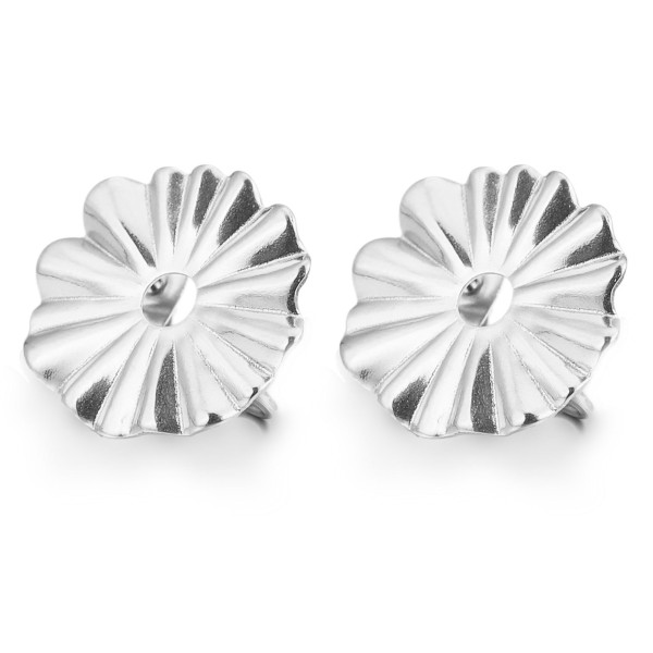 Boucles d’oreilles Puces Soleil 18mm – Acier Inoxydable 304 Argenté