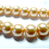 Perles de verre nacre champagne 6mm