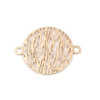 Estampes Pendentif Connecteur Filigrane Médaillon Zébré Métal Doré