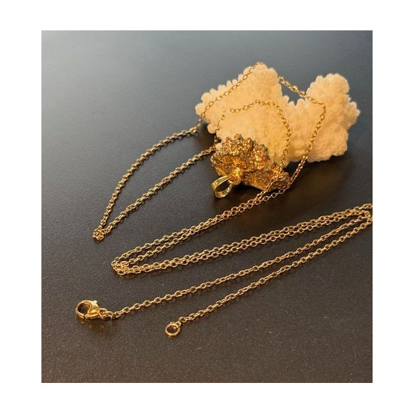 Sautoirs 80cm maille Jaseron fine 2x1.5 mm – Acier Inoxydable 304 Doré Placage Ionique