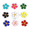 Perles intercalaires Fleur style vintage 13 mm – Résine Émaillée NOIR