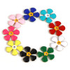 Perles intercalaires Fleur style vintage 13 mm – Résine Émaillée NOIR