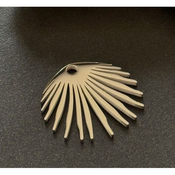 Pendentifs  Éventail 18 mm – Acier Inoxydable 316 Argenté