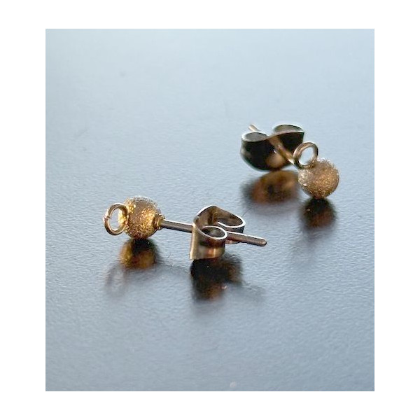 Puces Bille Stardust 4mm avec Attache – Acier Inoxydable 304 Argenté