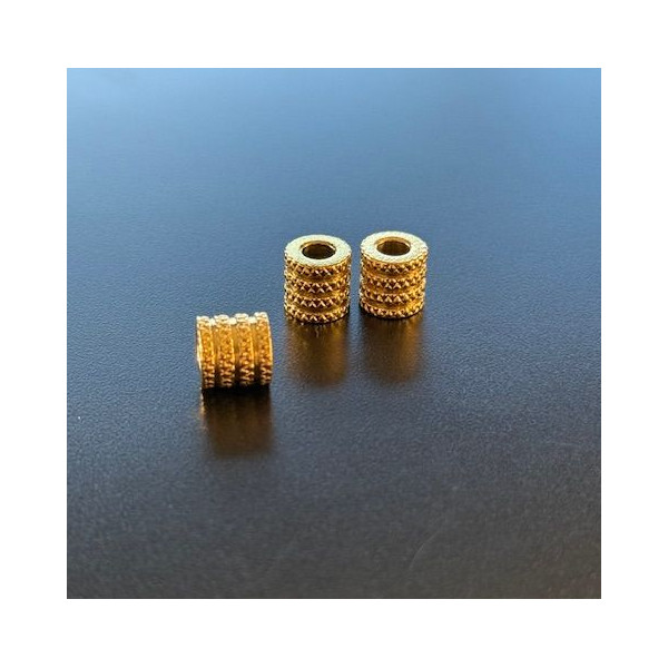 Perles, séparateurs,  Intercalaires Colonne 8mm , grand trou 4mm– Acier Inoxydable  finition Doré 18K, placage IONIQUE