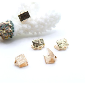 Embouts à serrer Ruban 8mm – Laiton Doré à l'or fin 18K
