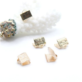 Embouts à Serré Serre Fils Griffes Pince Attache Ruban 10mm – Laiton Plaqué Or 18KT