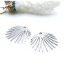 Pendentifs  Éventail 18 mm – Acier Inoxydable 316 Argenté
