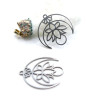 Pendentifs Fleur de Lotus 28mm – Acier Inoxydable 304 Argenté