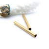 Perles, séparateurs,  Intercalaires Tube 30mm – Acier Inoxydable 304  finition Doré, placage IONIQUE