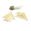 Pendentifs estampes Double Triangle 45 mm – Acier inoxydable 304 Doré