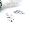 Pendentifs Feuille 14 mm – Acier Inoxydable 304 Argenté
