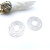 Estampes Pendentif Filigrane Ovale 23x17mm – Métal Argenté