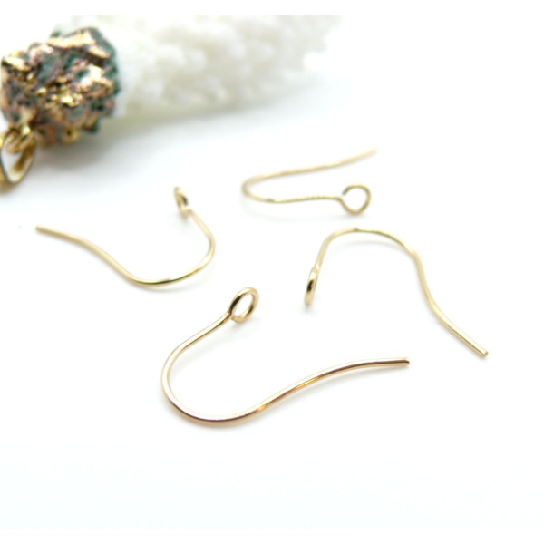 Boucles d’oreille Crochets 18mm – Acier Inoxydable 316 Doré Or fin 18K