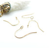 Boucles d’oreille Crochets 18mm – Acier Inoxydable 316 Doré Or fin 18K