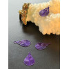 Pendentifs estampes petites plumes de Paon  17 mm – Acier inoxydable, Violet